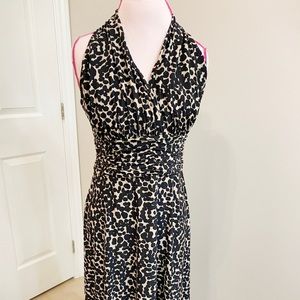 Evan Picone Sleevless Leopard Print Dress